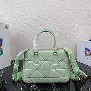 PRADA SMALL LAMPSKIN GALLERIA BAG LIGHT GREEN 1BA863 SIZE 28 CM - 2