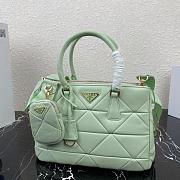 PRADA SMALL LAMPSKIN GALLERIA BAG LIGHT GREEN 1BA863 SIZE 28 CM - 4