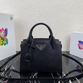 PRADA KRISTEN HANDBAG BLACK 1BA297 SIZE 26 CM