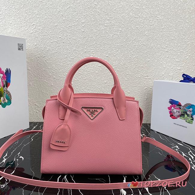 PRADA KRISTEN HANDBAG ROSE PINK 1BA297 SIZE 26 CM - 1