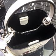 PRADA SMALL PANIER LEATHER BAG WHITE 1BA217 SIZE 18 CM - 6