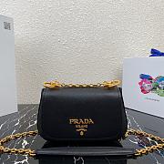 PRADA SAFFIANO LEATHER SHOULDER BAG BLACK 1BD275 SIZE 22 CM - 1