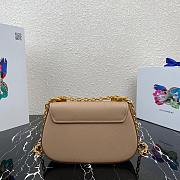 PRADA SAFFIANO LEATHER SHOULDER BAG BEIGE 1BD275 SIZE 22 CM - 2