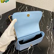 PRADA SAFFIANO LEATHER SHOULDER BAG LIGHT BLUE 1BD275 SIZE 22 CM - 6
