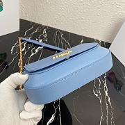 PRADA SAFFIANO LEATHER SHOULDER BAG LIGHT BLUE 1BD275 SIZE 22 CM - 5