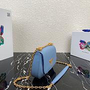 PRADA SAFFIANO LEATHER SHOULDER BAG LIGHT BLUE 1BD275 SIZE 22 CM - 2
