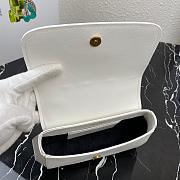 PRADA SAFFIANO LEATHER SHOULDER BAG WHITE 1BD275 SIZE 22 CM - 4