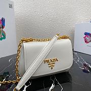 PRADA SAFFIANO LEATHER SHOULDER BAG WHITE 1BD275 SIZE 22 CM - 3
