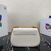 PRADA SAFFIANO LEATHER SHOULDER BAG WHITE 1BD275 SIZE 22 CM - 2
