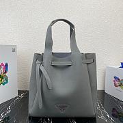 PRADA LEATHER TOTE GRAY 1BG339 SIZE 35 CM - 1
