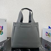 PRADA LEATHER TOTE GRAY 1BG339 SIZE 35 CM - 6