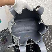 PRADA LEATHER TOTE GRAY 1BG339 SIZE 35 CM - 5