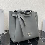 PRADA LEATHER TOTE GRAY 1BG339 SIZE 35 CM - 4