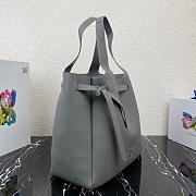 PRADA LEATHER TOTE GRAY 1BG339 SIZE 35 CM - 2