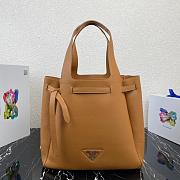PRADA LEATHER TOTE BROWN 1BG339 SIZE 35 CM - 1