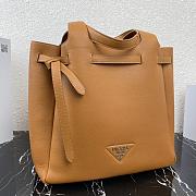 PRADA LEATHER TOTE BROWN 1BG339 SIZE 35 CM - 2