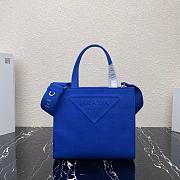  PRADA DRILL TOTE BAG BLUE 1BG382 SIZE 26 CM - 1