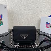 PRADA NYLON & LEATHER IDENTITY SHOULDER BAG BLACK 1BD263 SIZE 21 CM - 1