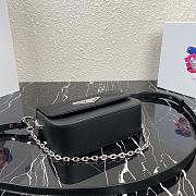 PRADA NYLON & LEATHER IDENTITY SHOULDER BAG BLACK 1BD263 SIZE 21 CM - 4