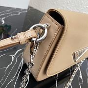 PRADA NYLON & LEATHER IDENTITY SHOULDER BAG BEIGE 1BD263 SIZE 21 CM - 6