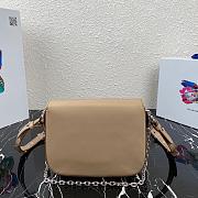 PRADA NYLON & LEATHER IDENTITY SHOULDER BAG BEIGE 1BD263 SIZE 21 CM - 5