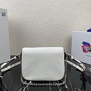 PRADA NYLON & LEATHER IDENTITY SHOULDER BAG WHITE 1BD263 SIZE 21 CM - 5