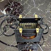 FENDI MINI SUNSHINE SHOPPER BLACK 8BS051 SIZE 13 x 18 x 6 CM - 3