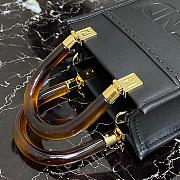 FENDI MINI SUNSHINE SHOPPER BLACK 8BS051 SIZE 13 x 18 x 6 CM - 2
