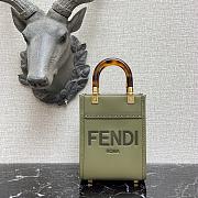 FENDI MINI SUNSHINE SHOPPER KHAKI 8BS051 SIZE 13 x 18 x 6 CM - 1