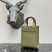 FENDI MINI SUNSHINE SHOPPER KHAKI 8BS051 SIZE 13 x 18 x 6 CM - 2