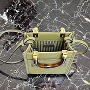 FENDI MINI SUNSHINE SHOPPER KHAKI 8BS051 SIZE 13 x 18 x 6 CM - 4
