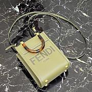 FENDI MINI SUNSHINE SHOPPER KHAKI 8BS051 SIZE 13 x 18 x 6 CM - 6