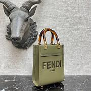 FENDI MINI SUNSHINE SHOPPER KHAKI 8BS051 SIZE 13 x 18 x 6 CM - 5
