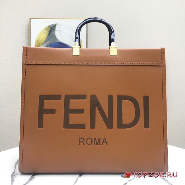 FENDI LARGE SUNSHINE BROWN 8BH372 SIZE 40.5 CM - 1