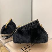 FENDI FIRST SMALL BLACK MINK 8BP129 SIZE 26 CM - 1