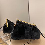 FENDI FIRST SMALL BLACK MINK 8BP129 SIZE 26 CM - 3