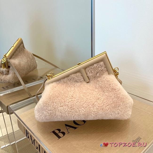 FENDI FIRST SMALL PALE PINK MINK 8BP129 SIZE 26 CM - 1