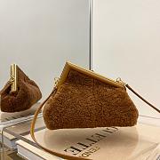 FENDI FIRST SMALL BROWN MINK 8BP129 SIZE 26 CM - 2