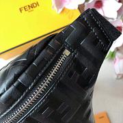 FENDI BELT BAG BLACK LEATHER 7VA434 SIZE 30 CM - 2