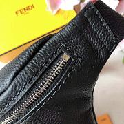 FENDI BELT BAG BLACK GRAIN LEATHER 7VA434 SIZE 30 CM - 3