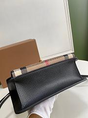 BURBERRY SMALL MACKEN HOUSE CHECK CROSSBODY BLACK SIZE  24 CM - 3