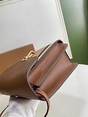 BURBERRY SMALL MACKEN HOUSE CHECK CROSSBODY BROWN SIZE 24 CM - 4