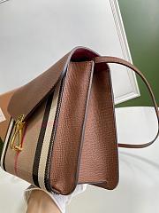 BURBERRY SMALL MACKEN HOUSE CHECK CROSSBODY BROWN SIZE 24 CM - 3