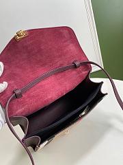 BURBERRY SMALL MACKEN HOUSE CHECK CROSSBODY DERBY RED SIZE 24 CM - 3