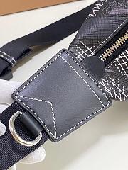 BURBERRY MONOGRAN PRINT E-CANVAS SONNY BUM BAG BLACK & WHITE - 2