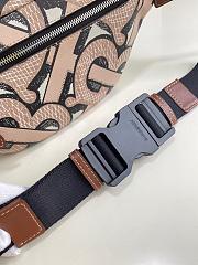 BURBERRY MONOGRAN PRINT E-CANVAS SONNY BUM BAG BEIGE & BROWN - 4