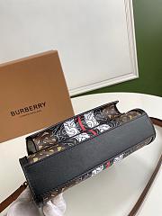 BURBERRY MINI MONOGRAM STRIPE E-CANVAS POCKET BAG SIZE 23 CM - 3