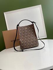 BURBERRY SMALL MONOGRAM E-CANVAS PEGGY BUCKET BAG SIZE 21 CM - 1