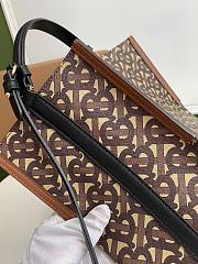 BURBERRY SMALL MONOGRAM E-CANVAS PEGGY BUCKET BAG SIZE 21 CM - 2