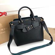 BURBERRY SMALL LEAHER BELT BAG BLACK SIZE 28 CM - 1